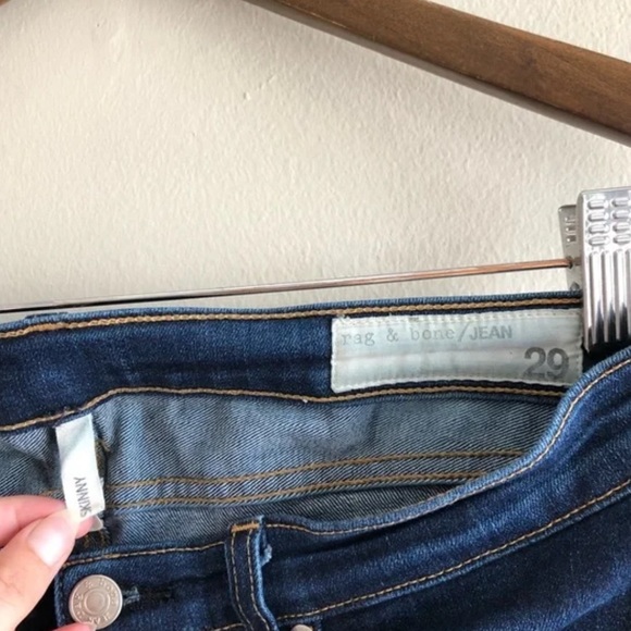 Rag & Bone Comfy Mid Rise Casual Skinny Leg Fit Denim Jeans Pants Blue - Picture 7 of 12